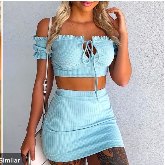 Fashion Nova Dresses & Skirts - Fashion Nova Crop Top Skirt Set NWOT